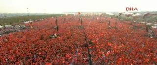 Copertina di Turchia, folla oceanica a Istanbul per la manifestazione pro Erdogan. Diretta video