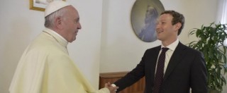 Copertina di Zuckerberg in Italia incontra il Papa, Renzi e gli studenti. Poi “dona” alla Croce Rossa 500mila euro di crediti su Facebook