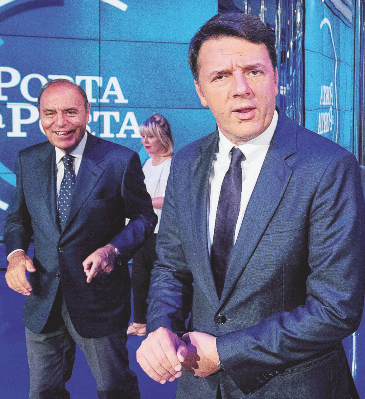Porta a Porta - Il premier Matteo Renzi ieri nel salotto di Bruno Vespa su Rai1 Alla Festa dell’Unità c’è Renzi e il Catania non può giocare