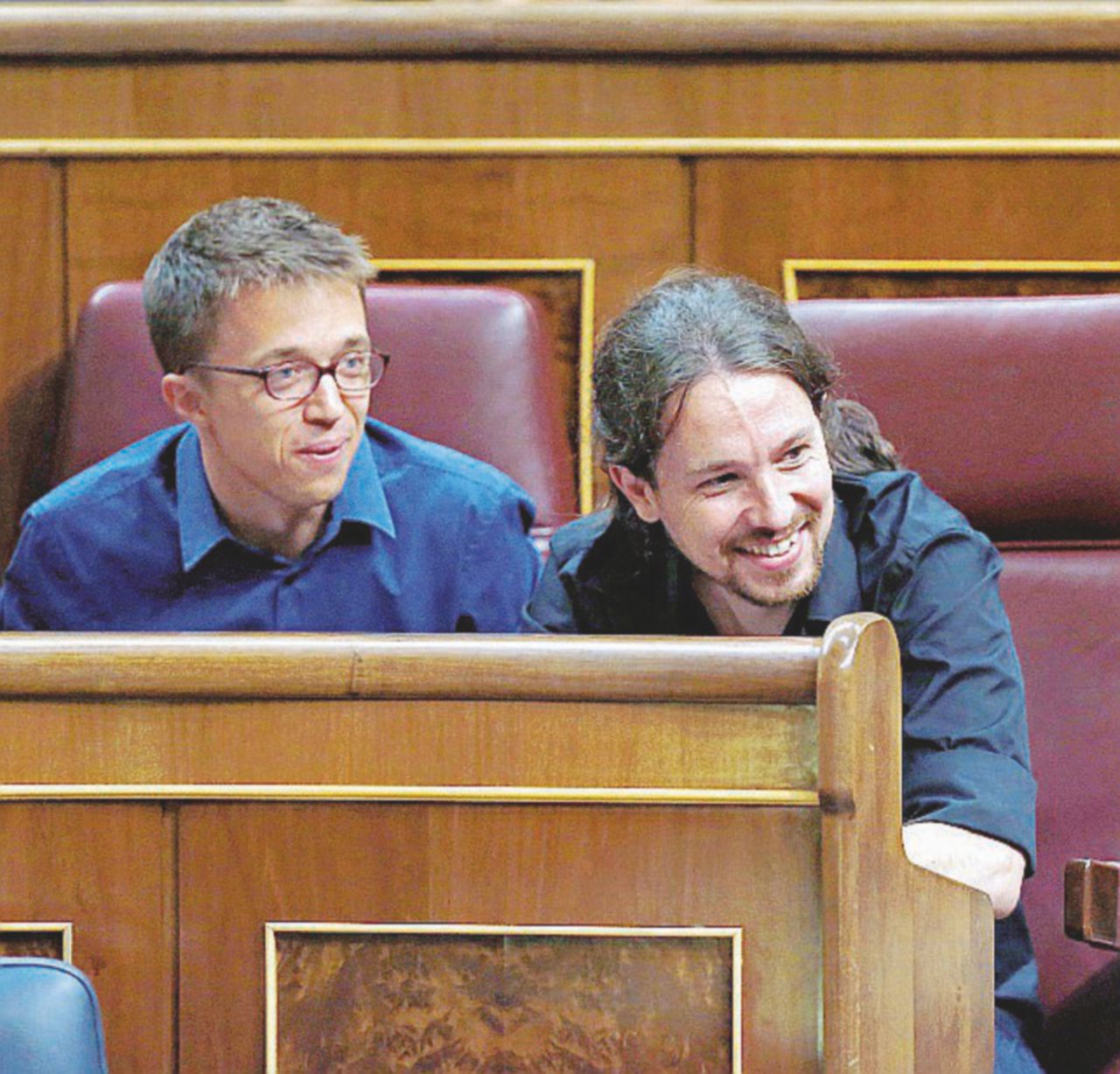 Duumvirato - Íñigo Errejón, 32 anni, “ideologo” di Podemos e Pablo Iglesias, 37, volto del movimento - Ansa Duri e puri o vincenti: il dilemma di Podemos