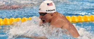 Copertina di Olimpiadi Rio 2016, il nuotatore Lochte sospeso dieci mesi. Aveva mentito su una falsa aggressione armata – VIDEO