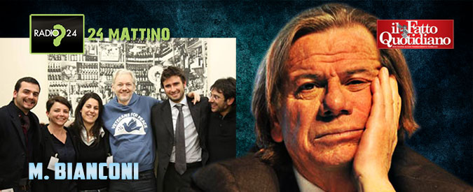 Copertina di Assange, Bianconi (ex tesoriere Fi): “Fa parte di una rete di matti. Darei fuoco all’Europa”