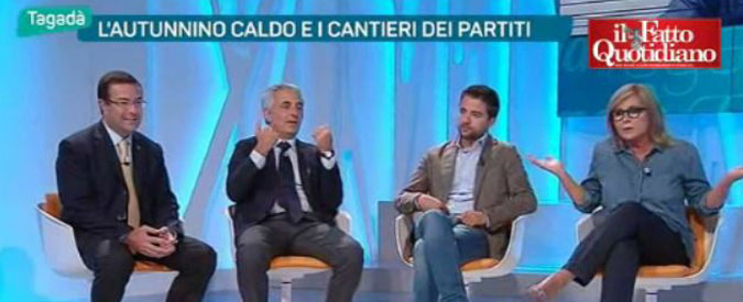 Copertina di Meli (Corriere) vs Quagliariello (Idea): “De Gasperi fece la Costituzione per paura dei comunisti”. “Mamma mia, aiuto”