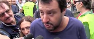 Copertina di Salvini a Pontida e la Lega in tre parole: “Lavoro, sicurezza, sovranità”. E “Silvio Berlusconi”