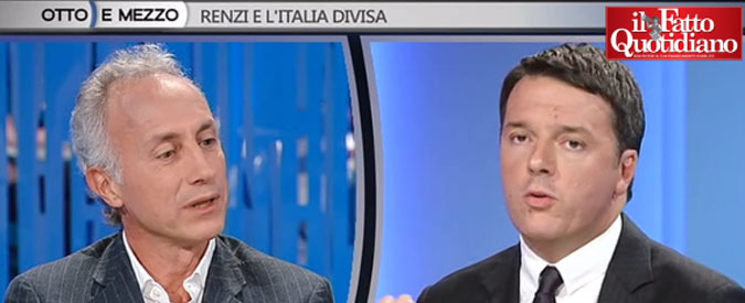 Copertina di Renzi vs Travaglio: “In due anni sono calati lettori Fatto”. “Non è vero, le darò i dati aggiornati”