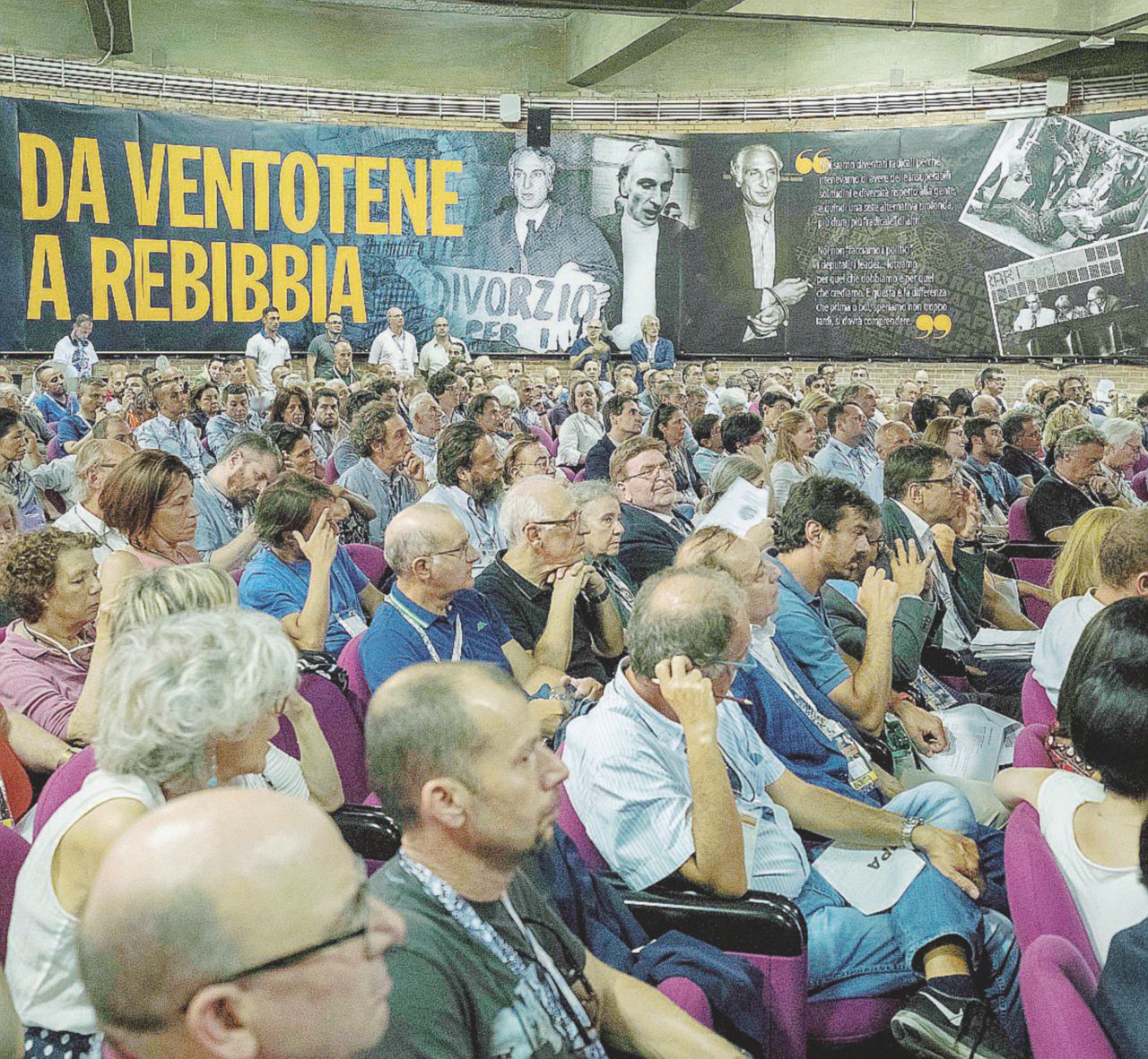 Primo senza il leader - Il Congresso dei Radicali a Rebibbia durerà fino a sabato. Pannella è morto il 19 maggio - LaPresse Lo psicodramma Radicale. Il partito spaccato in due