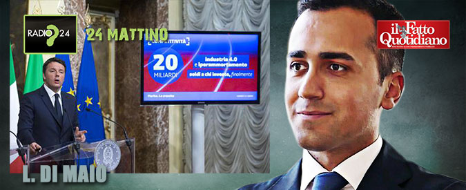 Copertina di Manovra, Di Maio (M5s): “Televendita elettorale fatta di mance. Cena Renzi-Obama-Benigni? Buon appetito”