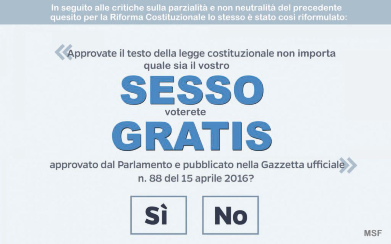 Il vero quesito - Inviato da Marco Ferrari Un No al giorno col vostro talento Inviate al Fatto i vostri contributi