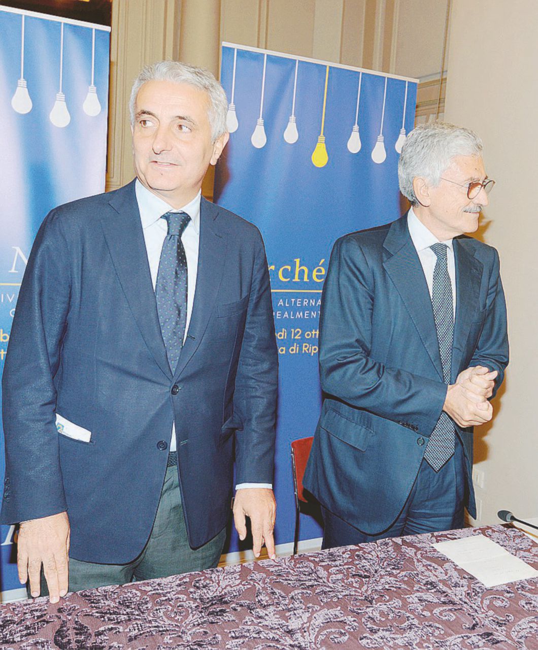 Coesione nazionale - Gaetano Quagliariello e Massimo D’Alema - Foto Umberto Pizzi D’Alema per il No riformista: “Si vota soltanto nel 2018”