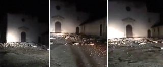 Copertina di Terremoto Marche, colpita la chiesa di Norcia. Il video: “Pericoloso, ci si fermano le coppie”