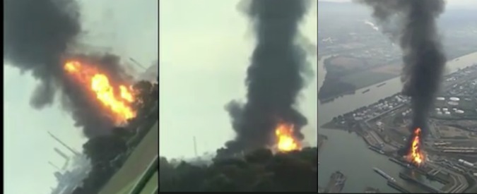Copertina di Germania, esplosione nello stabilimento del colosso chimico Basf. Fiamme e fumo visibili da chilometri