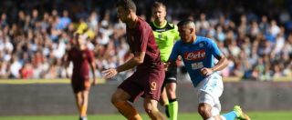 Copertina di Napoli Roma 1-3, Dzeko sotterra la squadra di Sarri e porta i ragazzi di Spalletti alle spalle della Juventus