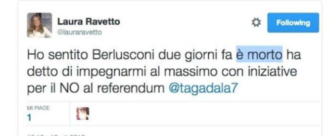 “Berlusconi è morto”. Il tweet choc di Laura Ravetto, tradita dal correttore automatico