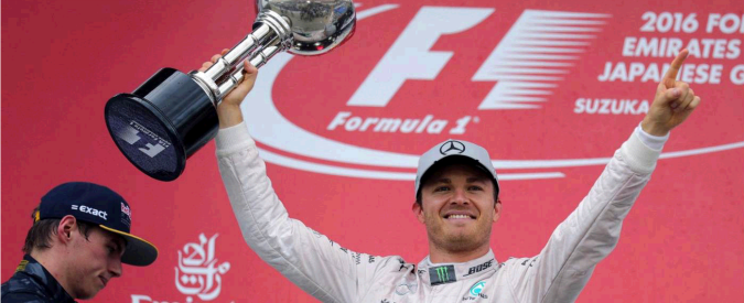 Formula 1, Gp Giappone: Rosberg trionfa davanti a Verstappen. Alla Mercedes titolo costruttori. Ferrari giù dal podio