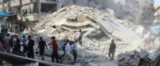 Copertina di Siria, dopo la tregua feroci scontri ad Aleppo .’136 bimbi uccisi nell’ultimo mese da bombe a grappolo’
