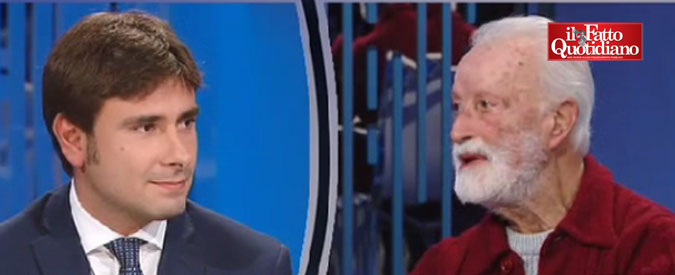 Copertina di M5s, Di Battista vs Scalfari: “Non chiedo approvazione ma rispetto”. “Lei è un gran parlatore. Taccia e mi faccia parlare”