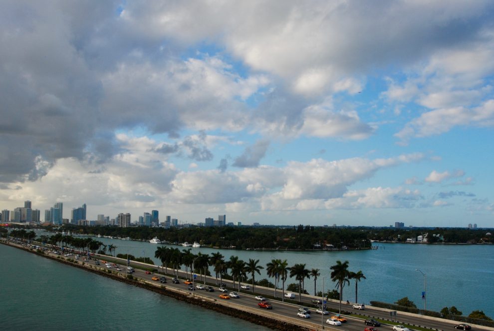 Strada di collegamento fra Downtown Miami e Miami Beach