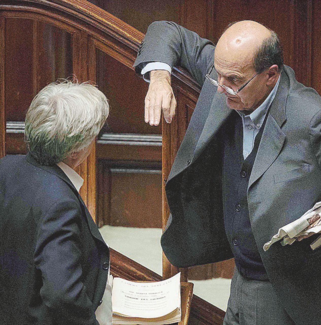 La battuta - Pier Luigi Bersani ha commentato così: “La mucca è nel corridoio e sta bussando alla porta” - LaPresse La festa del centrodestra, il ghigno dei bersaniani: dentro Montecitorio piangono solo i renziani
