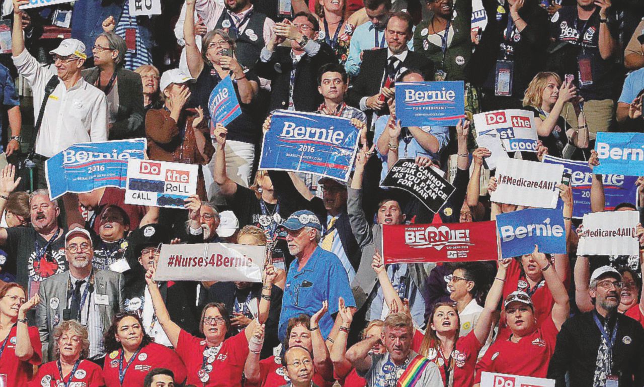Senza alternative - Sostenitori del candidato democratico Bernie Sanders - Ansa Elezioni Usa 2016: c’erano una volta i bifolchi rednecks e i blue collars, democratici delusi