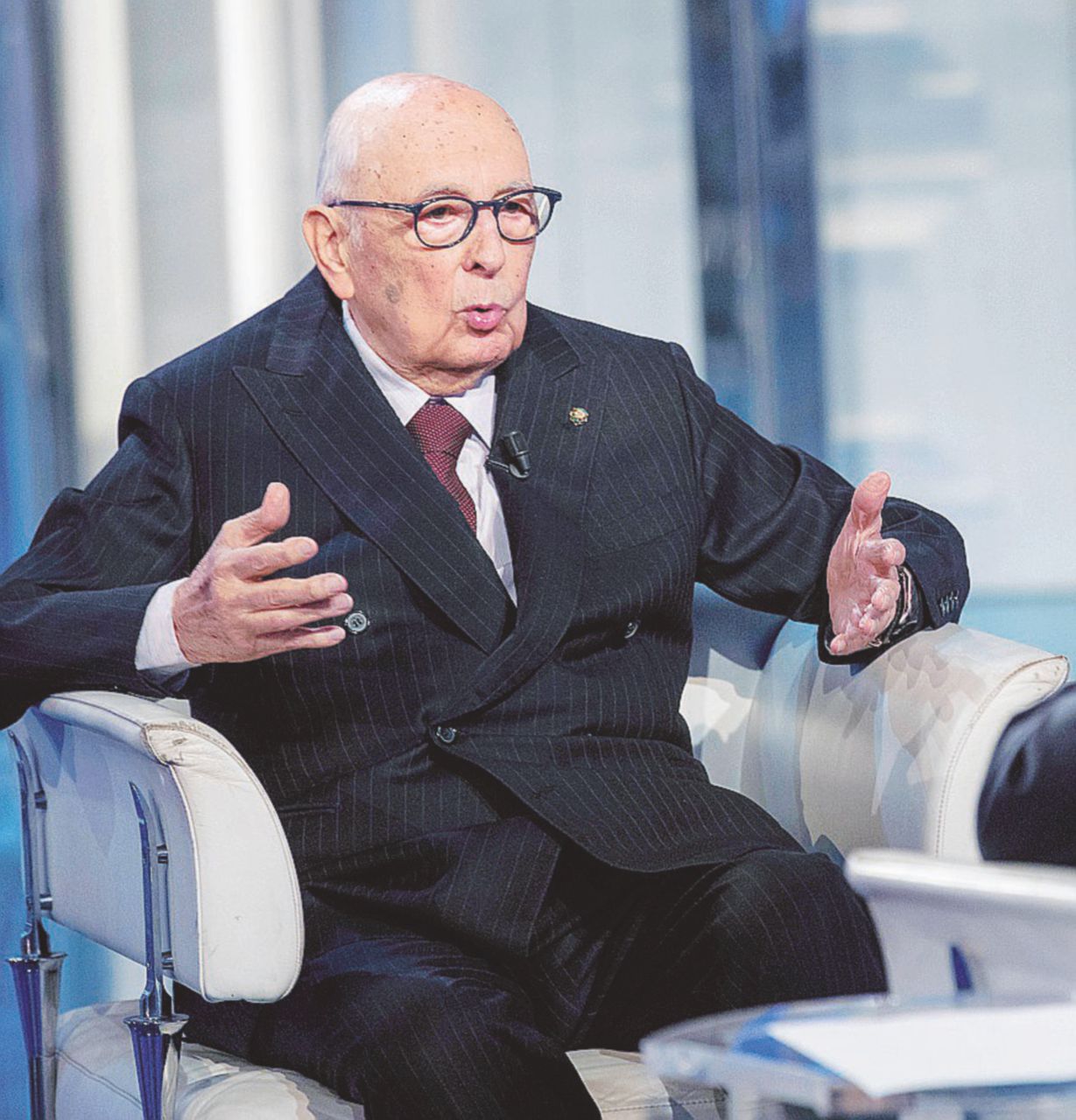 Emerito - L’ex presidente Giorgio Napolitano a “Porta a Porta” - LaPresse Napolitano in tv smentisce Renzi: “Ma quale Casta?”