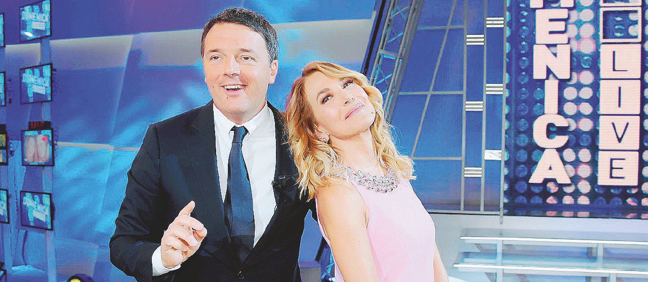 Occupazione totale - Matteo Renzi e Barbara D’Urso ieri su Canale5 - LaPresse Renzi straparla di epatite per ingannare gli elettori
