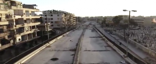 Copertina di Il drone in volo su Aleppo Est. Le immagini della distruzione dopo i bombardamenti