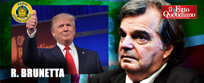 Copertina di Trump, Brunetta (Fi): “Ha vinto la democrazia e hanno perso i poteri forti, gli stessi che sostengono Renzi”