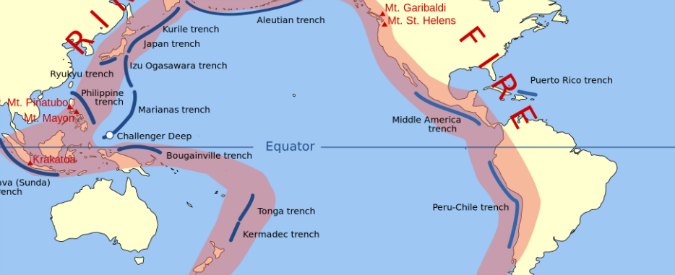 Terremoto in Nuova Zelanda, cos’è la cintura (o anello) di fuoco