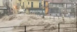 Copertina di Esondazione Tanaro, la violenza dell’acqua minaccia il ponte nel Cuneese. Comune di Garessio isolato
