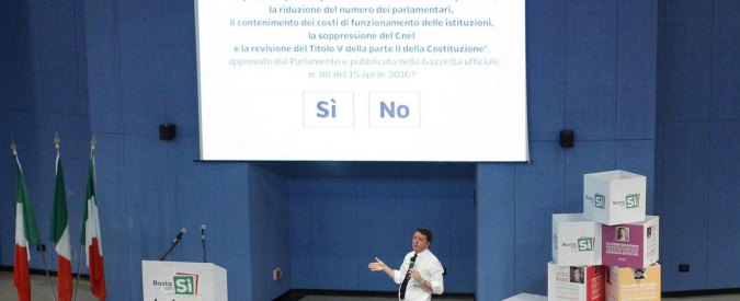 Referendum, alla fine lo ammette anche Renzi: “Con la semplice lettura del quesito travaso di tre punti dal No al Sì”