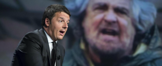 Copertina di Referendum, Renzi: “Confronto con Grillo? Lui scappa”. La replica: “Io tra la gente. C’è Di Maio pronto a sopportarti”