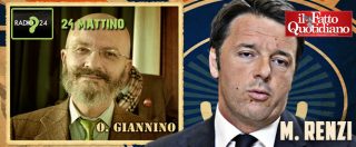 Copertina di Renzi vs Oscar Giannino: “Abbiamo abbassato le tasse, non ci vuole la laurea per capirlo”. “Lo so bene”
