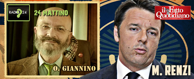 Copertina di Renzi vs Oscar Giannino: “Abbiamo abbassato le tasse, non ci vuole la laurea per capirlo”. “Lo so bene”