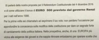 Copertina di Referendum, comitato per il Sì invita i 18enni e per convincerli usa il bonus cultura del governo da 500 euro
