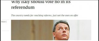 Referendum, Economist: “L’Italia dovrebbe votare no. Renzi ha sprecato 2 anni, si deve occupare di riforme vere”