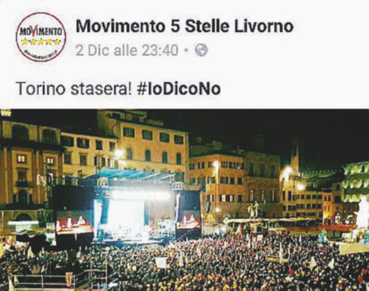 M5S: “Ecco la Torino che dice No”. Ma è la Firenze dei dem M5S: “Ecco la Torino che dice No”. Ma è la Firenze dei dem