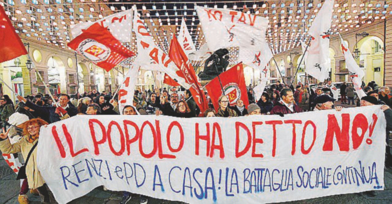 La protesta No Tav a Palazzo Chigi La protesta No Tav a Palazzo Chigi