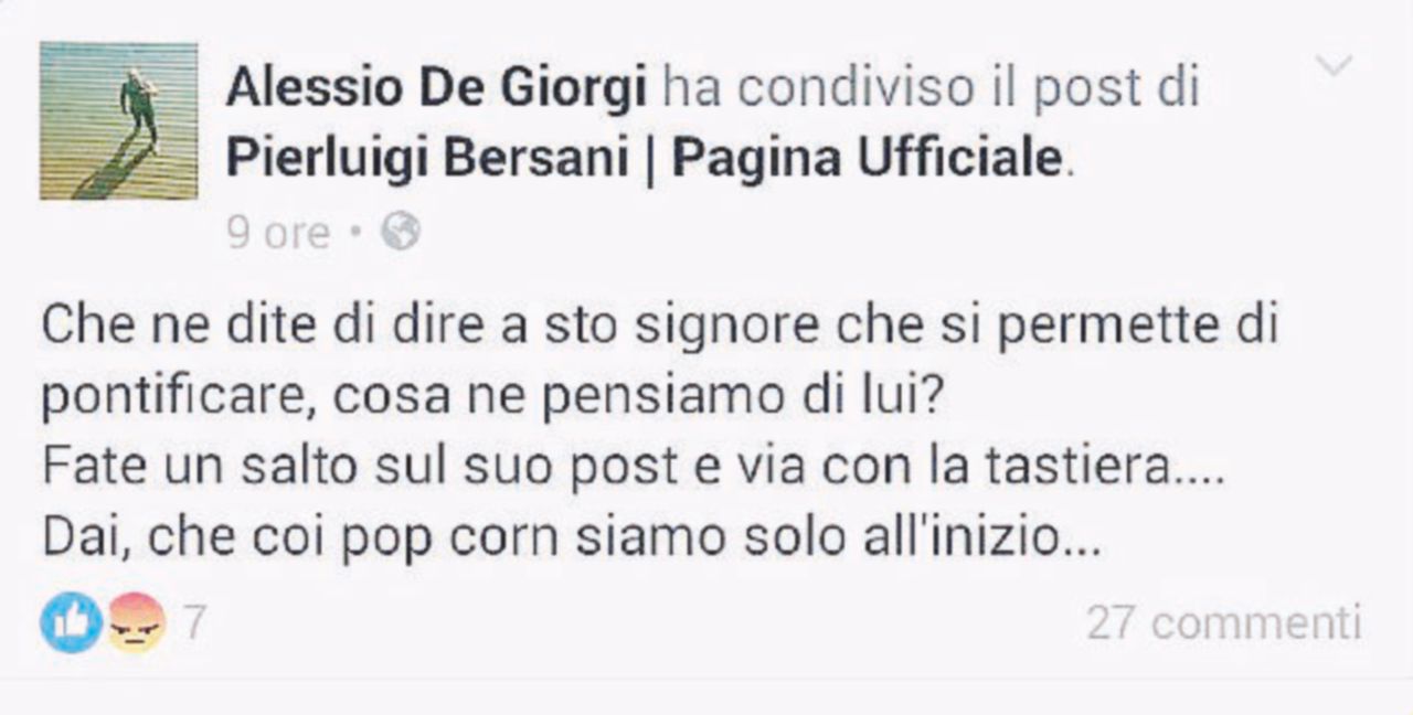 Il consulente di Renzi fa campagna social contro Bersani Il consulente di Renzi fa campagna social contro Bersani