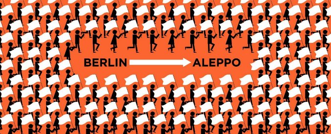 Copertina di Aleppo, da Berlino la marcia “dei civili per i civili”. Mille persone a piedi verso la Siria