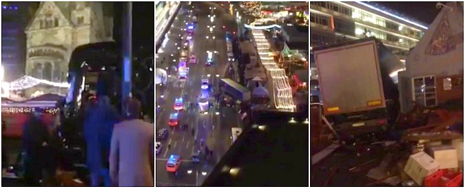 Copertina di Berlino, il camion che ha invaso un mercatino di Natale in pieno centro. Polizia: “Possibile attentato”