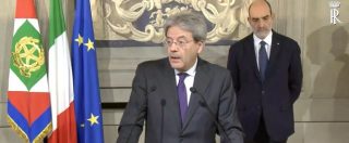 Copertina di Governo Gentiloni, il premier legge la lista dei ministri: “Italia protagonista in Europa”
