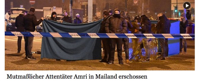 Copertina di Uccisione del killer di Berlino a Milano, su Twitter i ringraziamenti all’Italia arrivano da tutto il mondo
