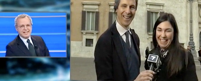 Copertina di Mentana e M5s: pace fatta “in modo dolcemente paffuto”. Il direttore in collegamento con Giulia Sarti