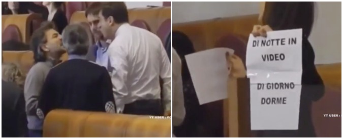 Copertina di Roma, Pd vs M5s: “Raggi? di notte in video, di giorno dorme”. Rissa sfiorata all’apertura del consiglio comunale