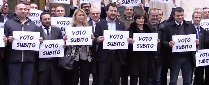 Copertina di Salvini vuole il voto subito: “Dopo Monti, Letta e Renzi, no al quarto premier non eletto da nessuno”