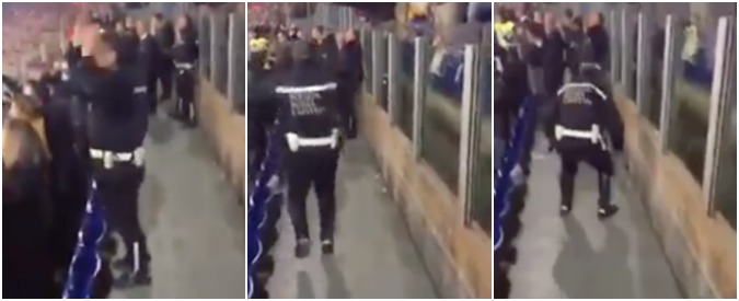 Copertina di Derby Lazio-Roma, il vigile in servizio non si trattiene. Imparzialità impossibile anche in divisa