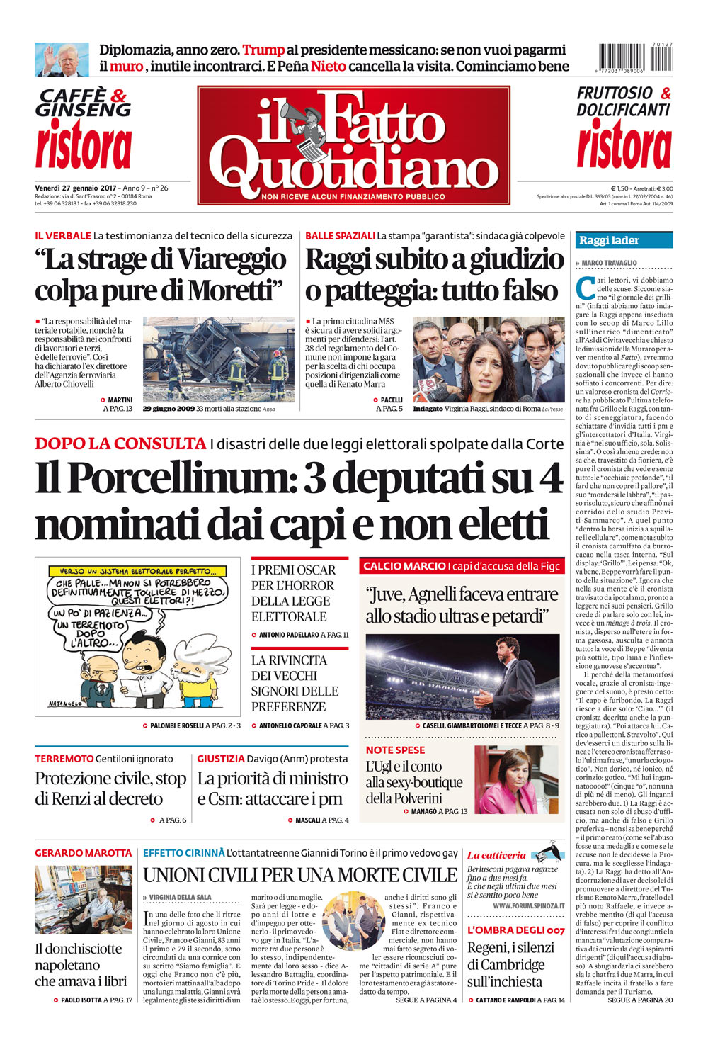 Il Porcellinum: 3 deputati su 4 nominati dai capi e non eletti