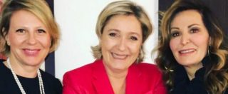 Copertina di Parigi, Santanché incontra Le Pen: “In Italia serve polo con Salvini e Berlusconi”. Poi vede i finanziatori del Front National
