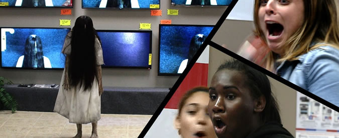 Copertina di The Ring 3, Samara terrorizza tutti strisciando fuori dalla tv: lo scherzo è ‘promozionale’