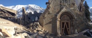 Copertina di Terremoto, scossa di magnitudo 3.8 ad Amatrice: crolla la parete della chiesa di S. Agostino – Foto